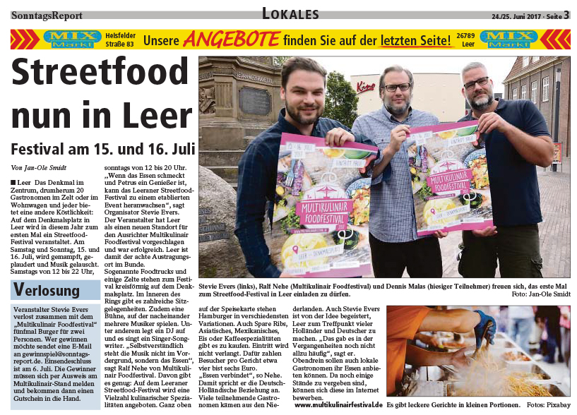 Sonntags Report Street Food Festival Leer